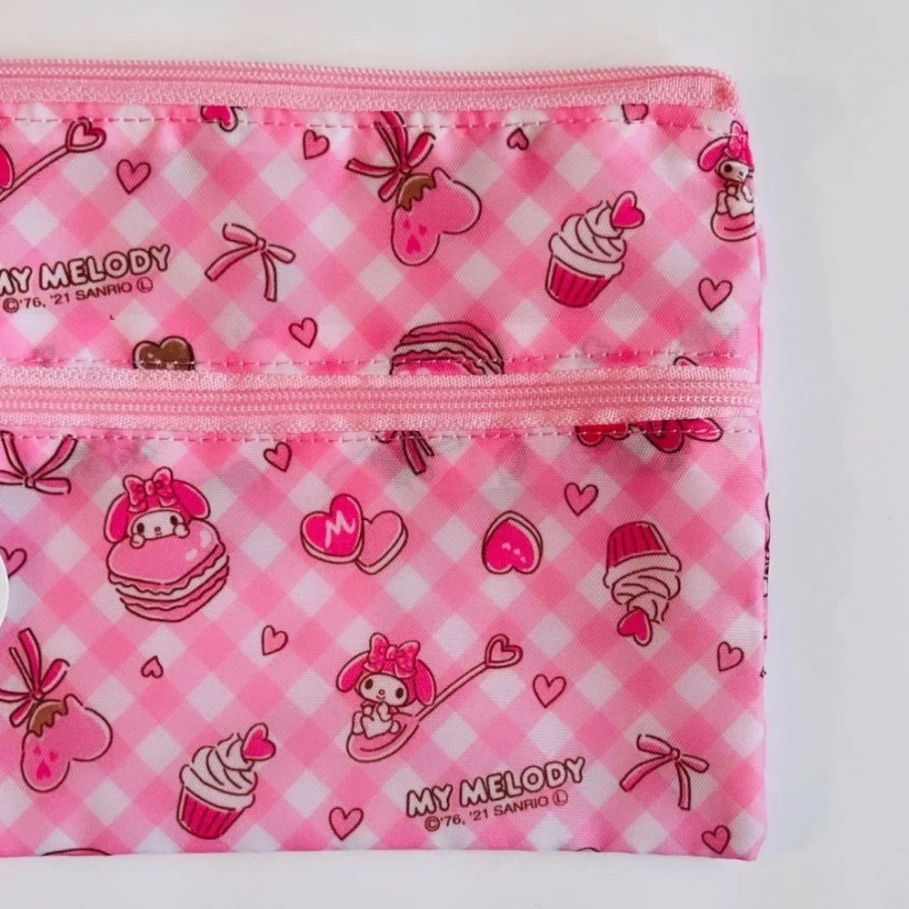 Sanrio My Melody Pink 2 Pocket zipper pouch